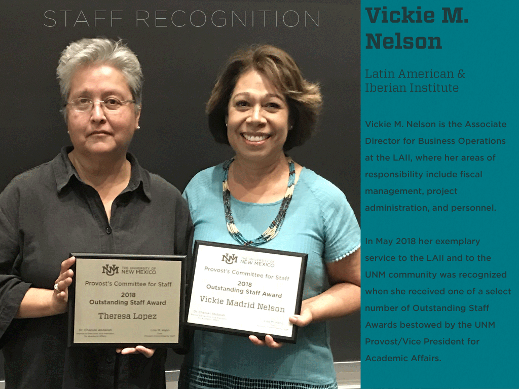 LAII Staff Member Vickie Nelson Honored with Staff Recognition Award