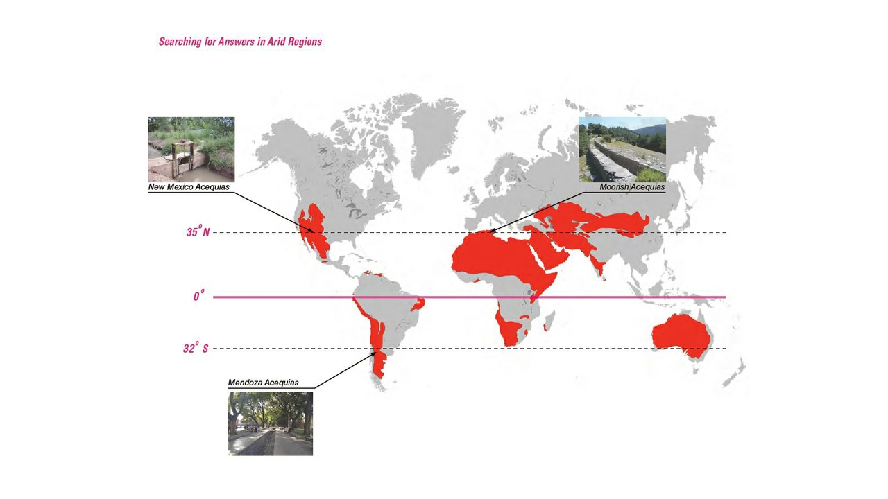 Addressing climate change using historic acequias